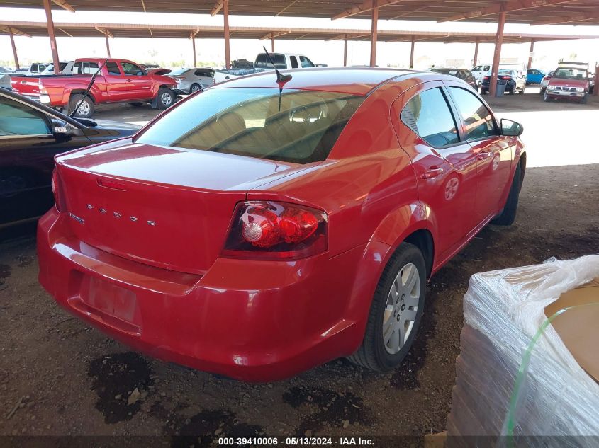 2013 Dodge Avenger Se VIN: 1C3CDZAB2DN582265 Lot: 39410006