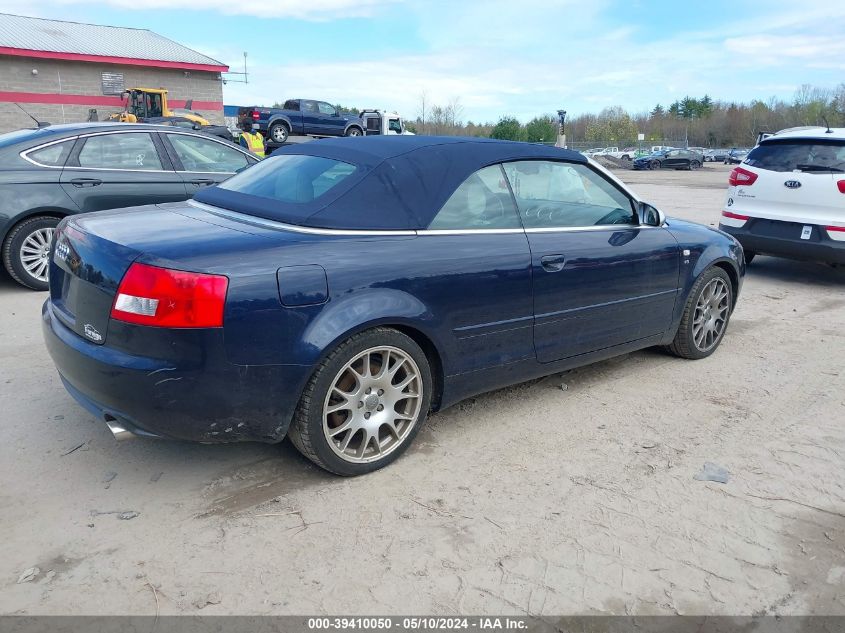 2006 Audi S4 VIN: WUARL48H16K900776 Lot: 39410050