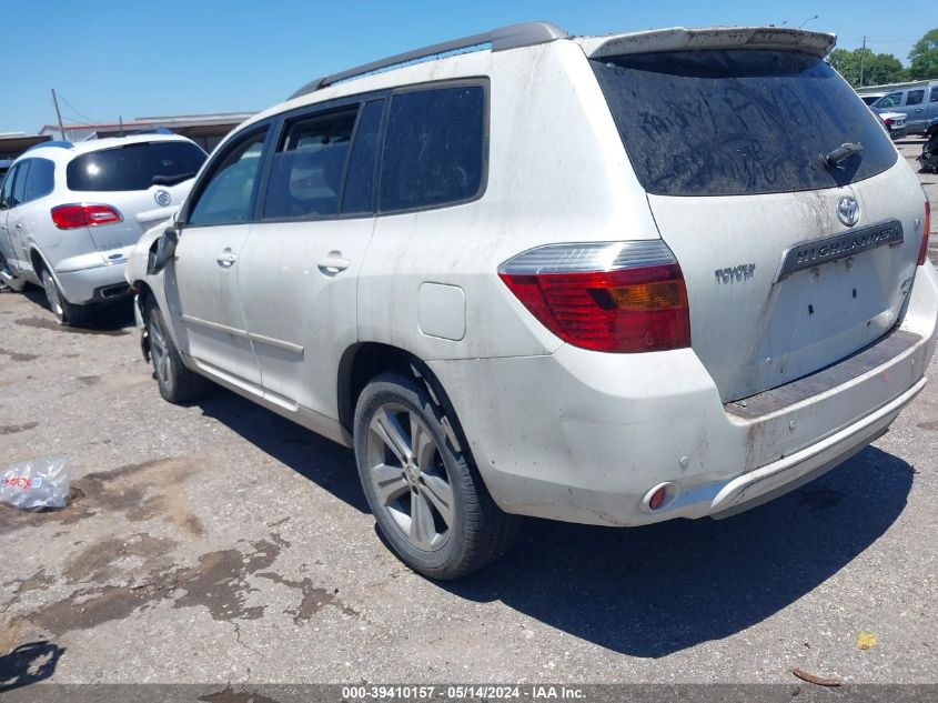 2008 Toyota Highlander Sport VIN: JTEES43A282086676 Lot: 39410157