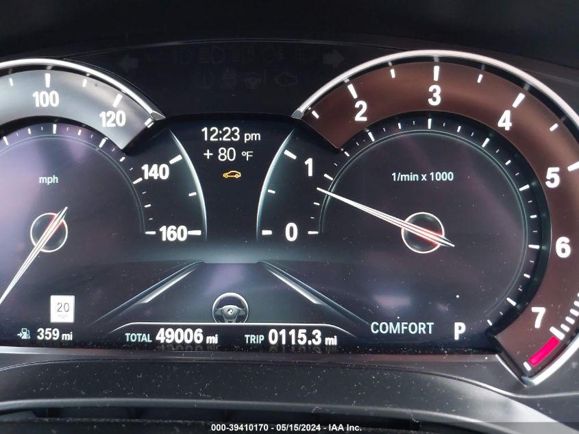 2018 BMW 540I VIN: WBAJE5C58JWA93309 Lot: 39410170