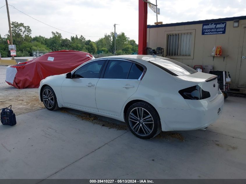 2013 Infiniti G37X VIN: JN1CV6AR7DM756697 Lot: 39410227