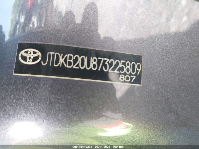 2007 Toyota Prius VIN: JTDKB20U873225809 Lot: 39410234