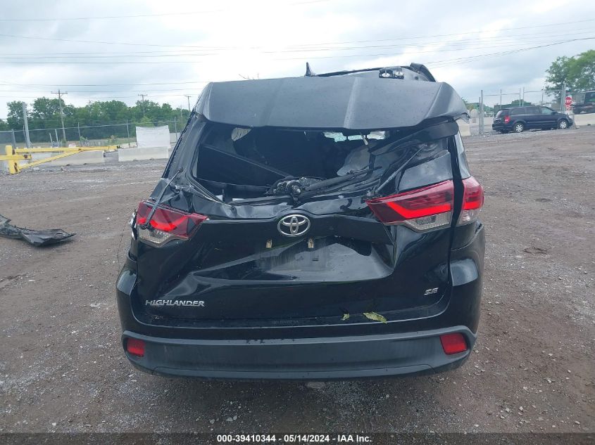 2019 Toyota Highlander Se VIN: 5TDKZRFH8KS319145 Lot: 39410344
