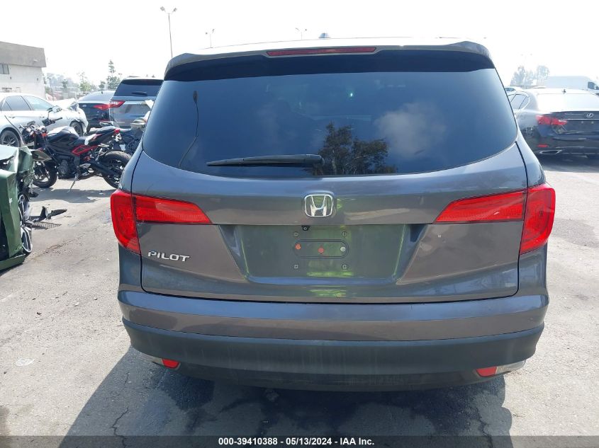 2017 Honda Pilot Ex VIN: 5FNYF5H37HB030736 Lot: 39410388