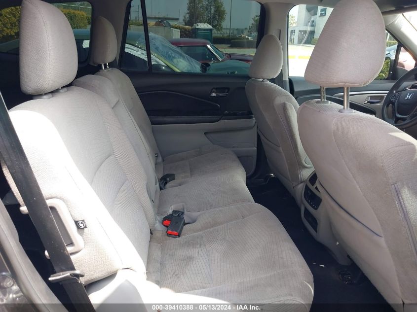 2017 Honda Pilot Ex VIN: 5FNYF5H37HB030736 Lot: 39410388