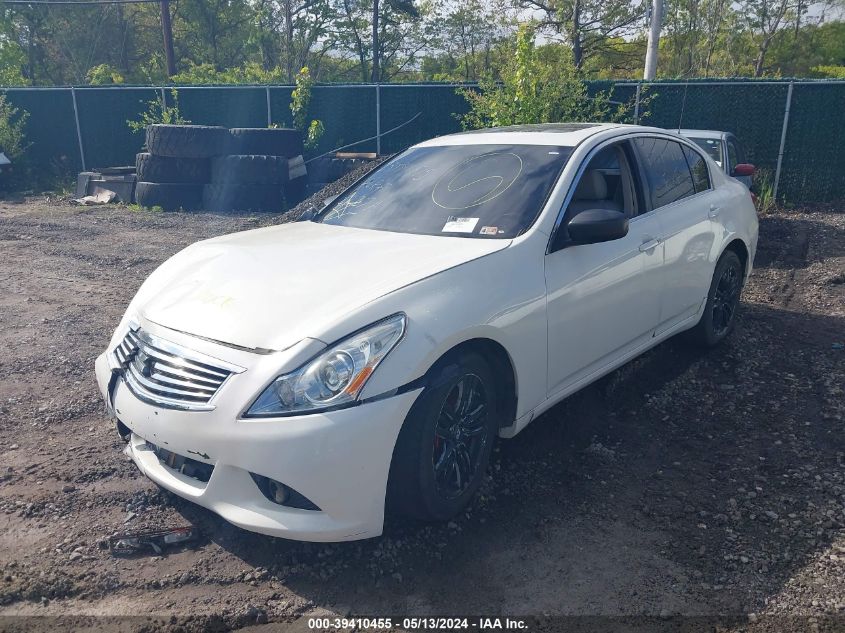 2010 Infiniti G37X VIN: JN1CV6AR2AM250996 Lot: 39410455