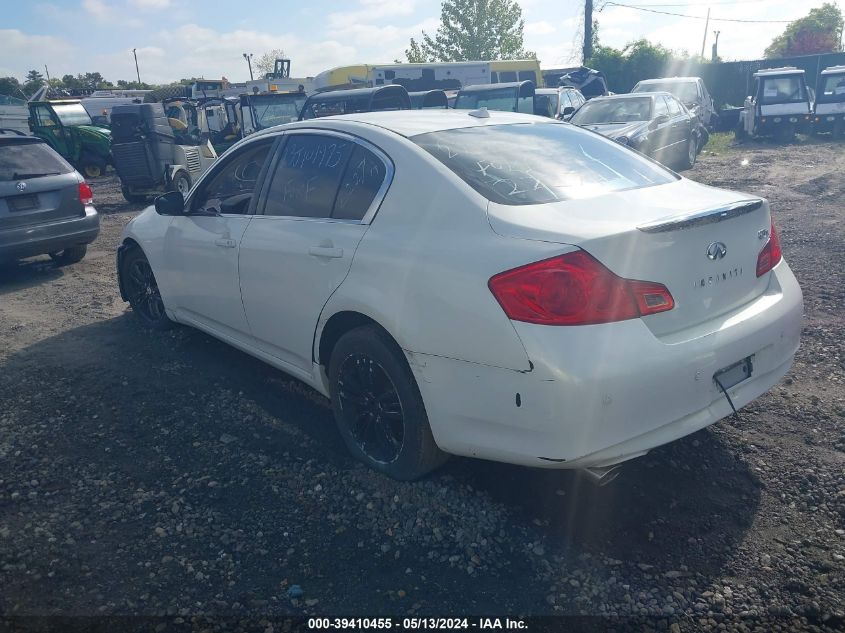 2010 Infiniti G37X VIN: JN1CV6AR2AM250996 Lot: 39410455