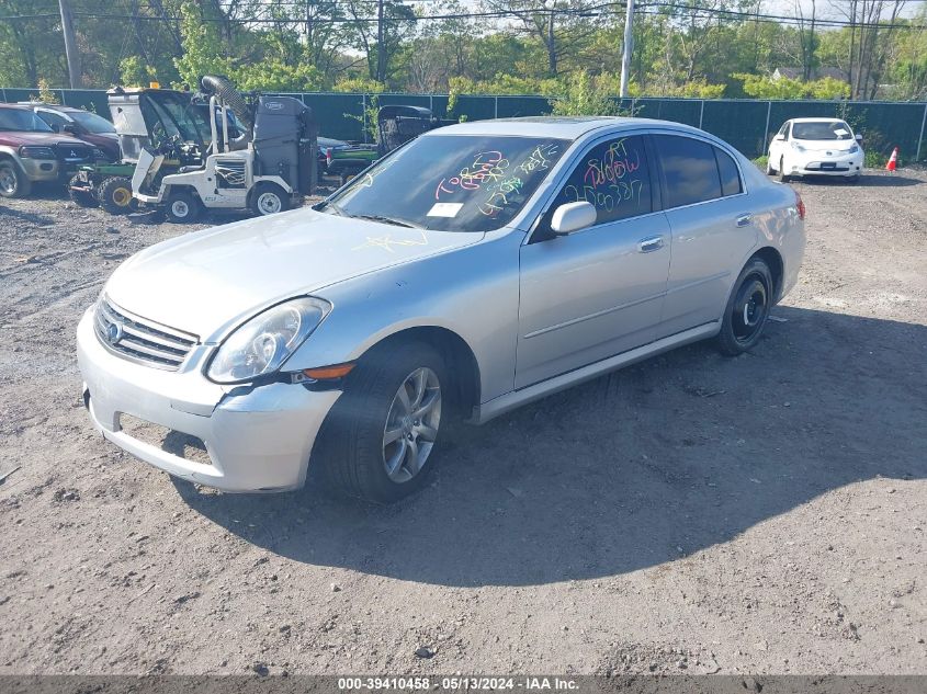 2006 Infiniti G35X VIN: JNKCV51F96M608789 Lot: 39410458