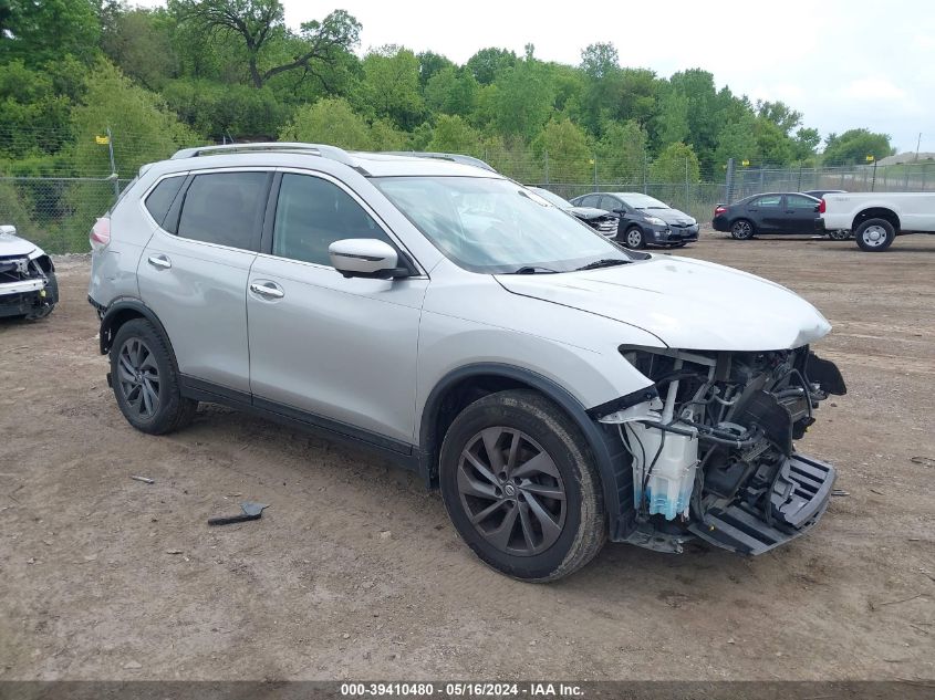 2016 Nissan Rogue Sl VIN: 5N1AT2MV7GC801378 Lot: 39410480