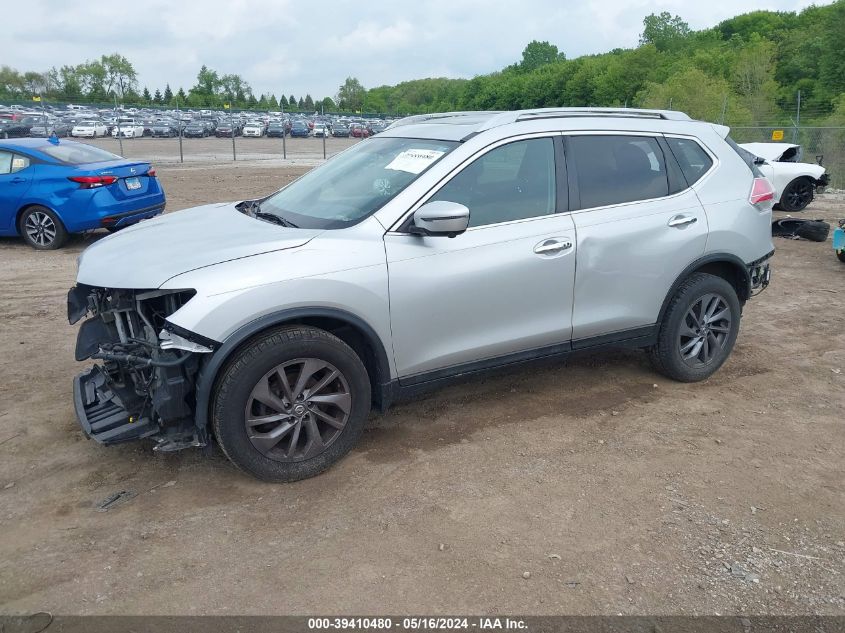 2016 Nissan Rogue Sl VIN: 5N1AT2MV7GC801378 Lot: 39410480