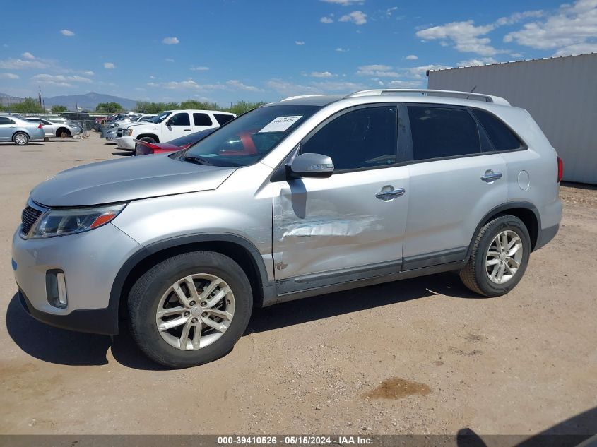 2015 Kia Sorento Lx VIN: 5XYKT3A69FG601723 Lot: 39410526