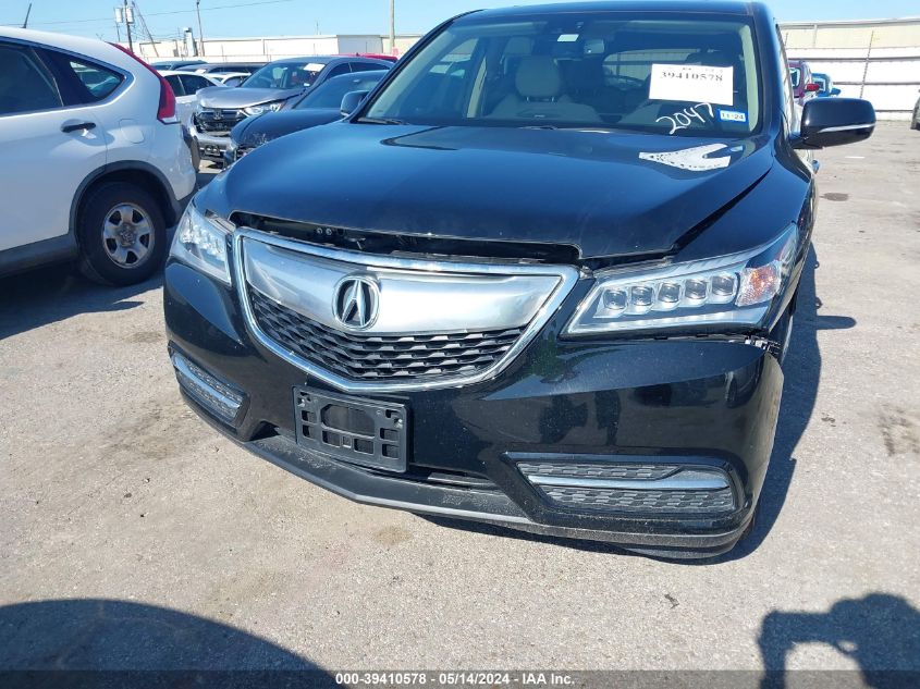 2014 Acura Mdx Technology Package VIN: 5FRYD3H48EB012047 Lot: 39410578