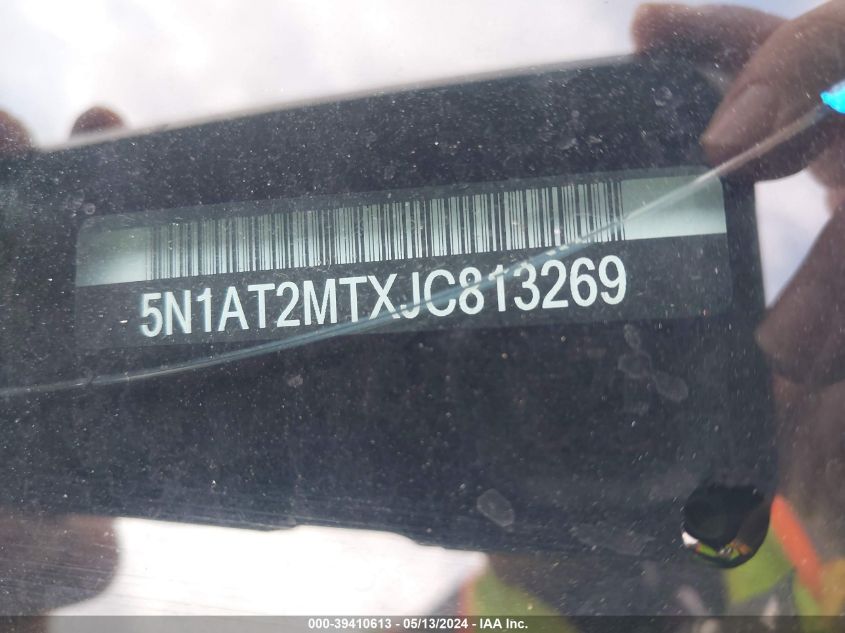 2018 Nissan Rogue Sv VIN: 5N1AT2MTXJC813269 Lot: 39410613