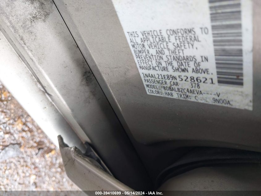 2009 Nissan Altima 2.5 S VIN: 1N4AL21E89N528621 Lot: 39410699