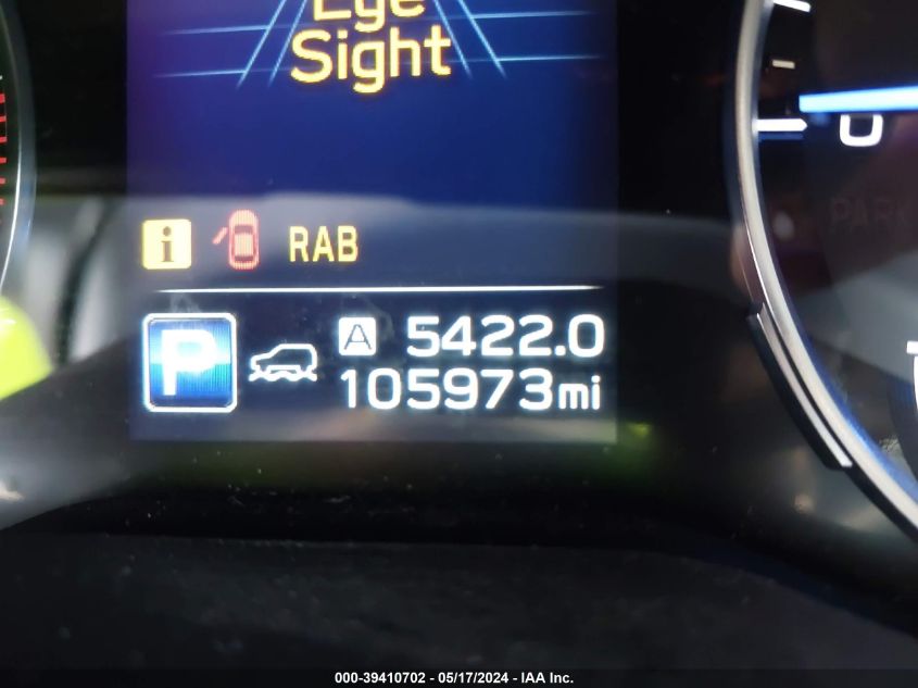 2019 Subaru Ascent Touring VIN: 4S4WMARD9K3405975 Lot: 39410702
