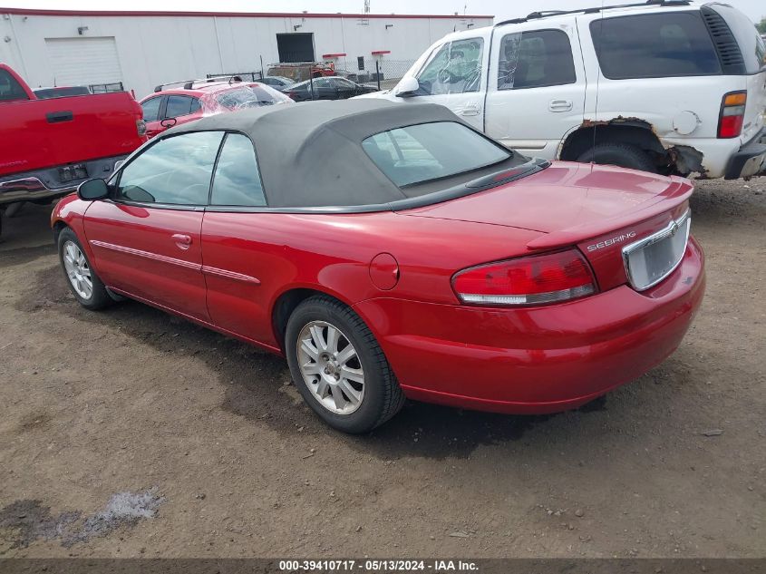 2004 Chrysler Sebring Gtc VIN: 1C3EL75R74N101434 Lot: 39410717