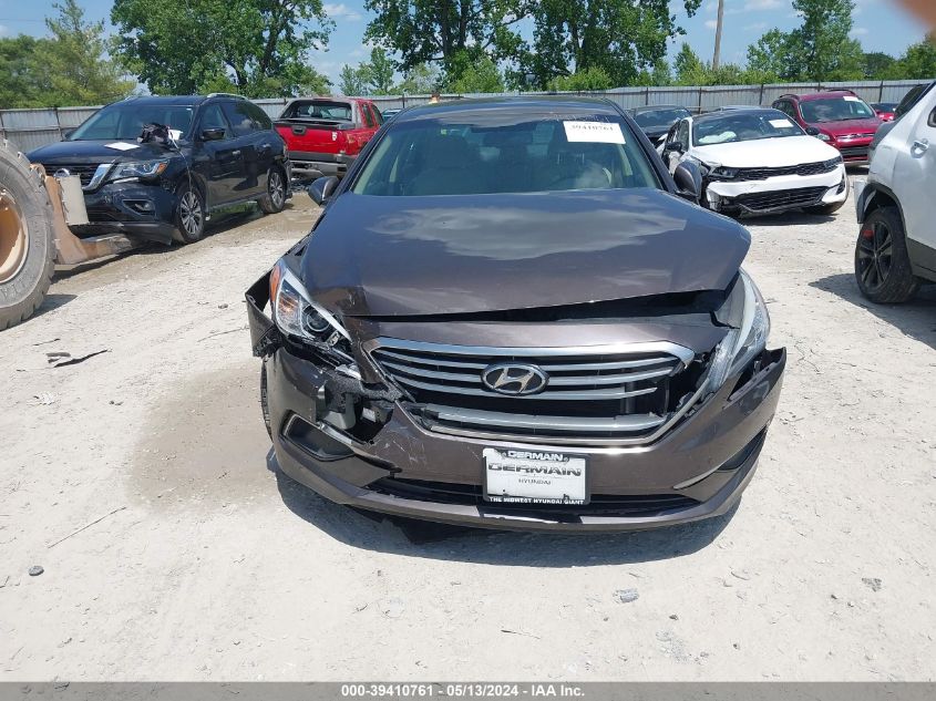 2016 Hyundai Sonata Se VIN: 5NPE24AF7GH334839 Lot: 39410761