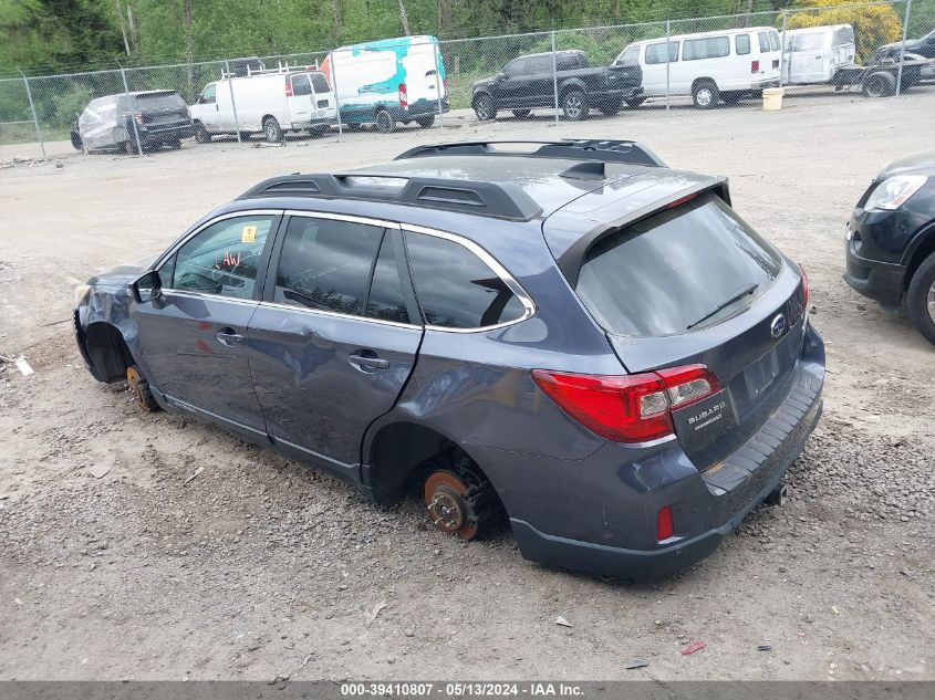 2016 Subaru Outback 2.5I Limited VIN: 4S4BSALC7G3326803 Lot: 39410807