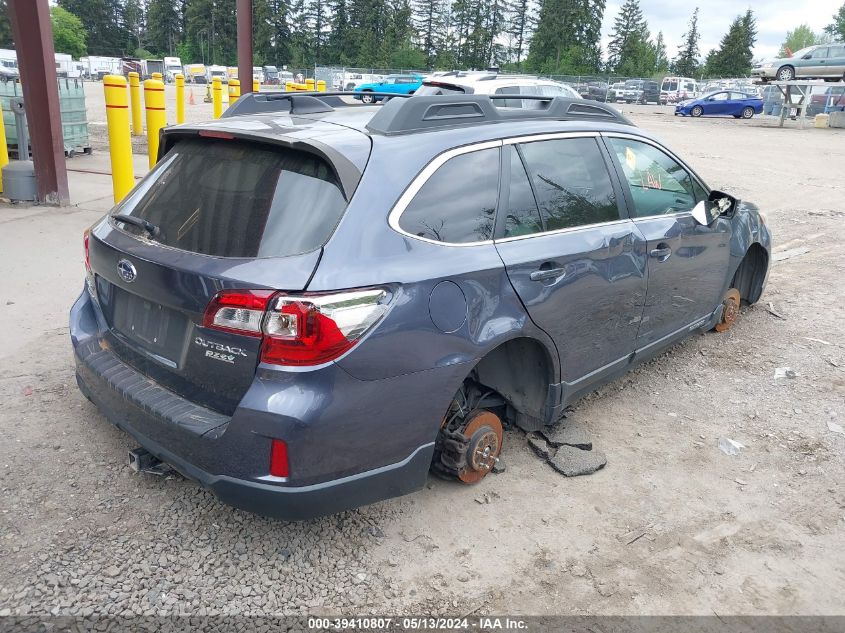 2016 Subaru Outback 2.5I Limited VIN: 4S4BSALC7G3326803 Lot: 39410807