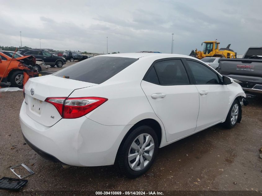 2016 Toyota Corolla Le VIN: 5YFBURHE7GP537885 Lot: 39410869