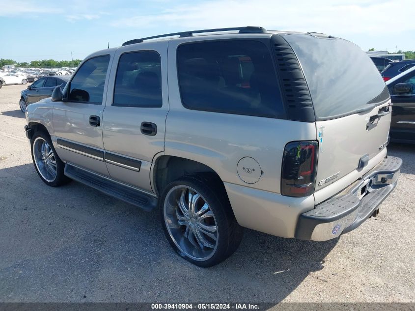 2005 Chevrolet Tahoe Ls VIN: 1GNEK13V65R194010 Lot: 39410904