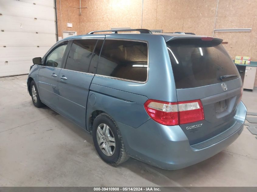 2007 Honda Odyssey Ex-L VIN: 5FNRL38707B045341 Lot: 39410908