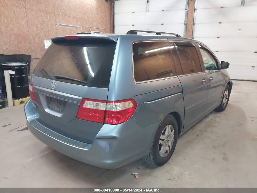 2007 Honda Odyssey Ex-L VIN: 5FNRL38707B045341 Lot: 39410908