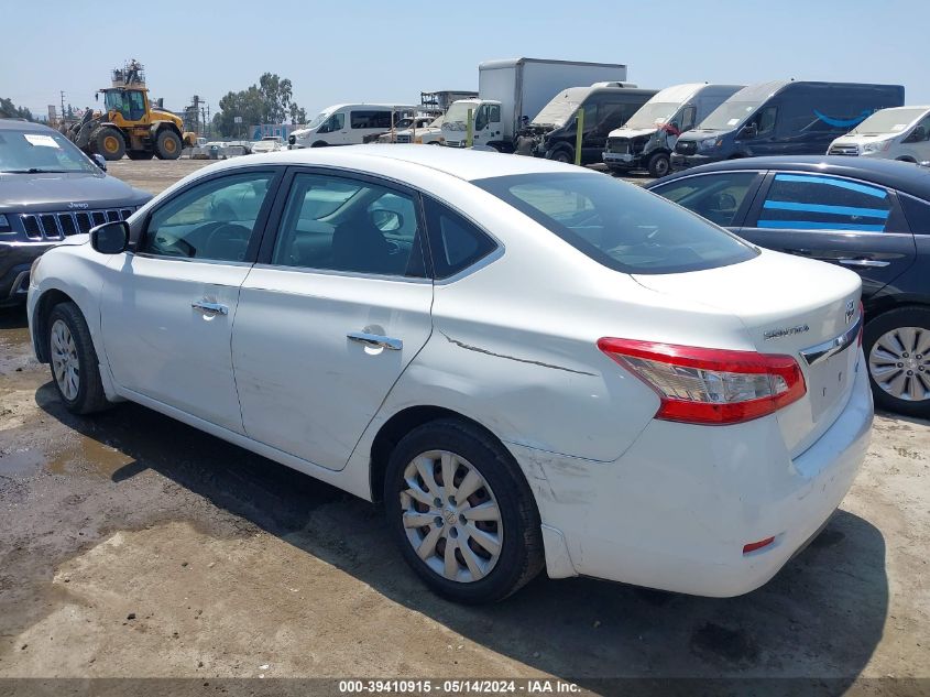 2013 Nissan Sentra Sv VIN: 3N1AB7AP6DL748038 Lot: 39410915