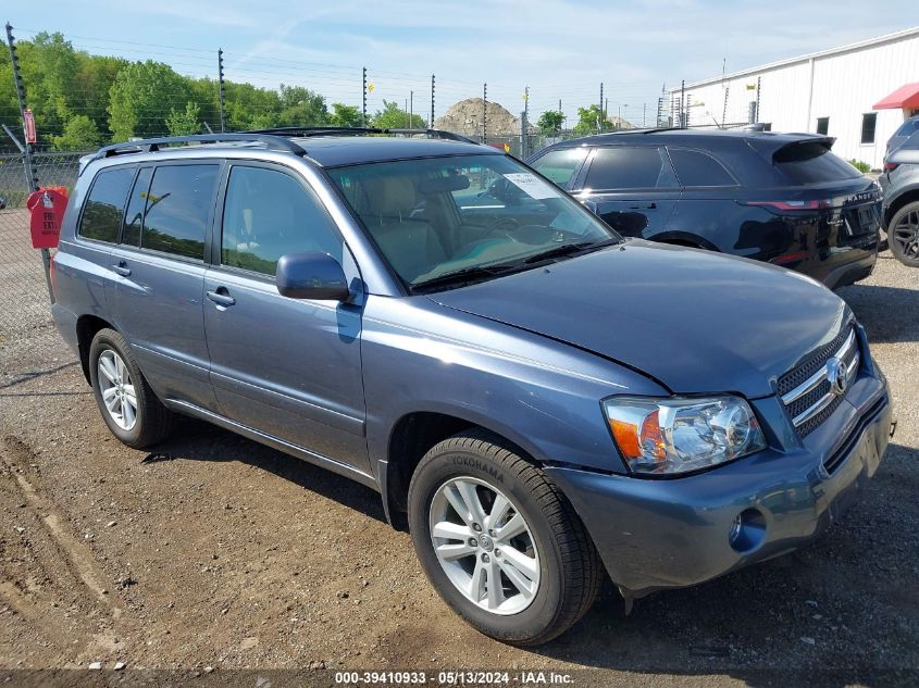 2006 Toyota Highlander Hybrid V6 VIN: JTEEW21A160005977 Lot: 39410933