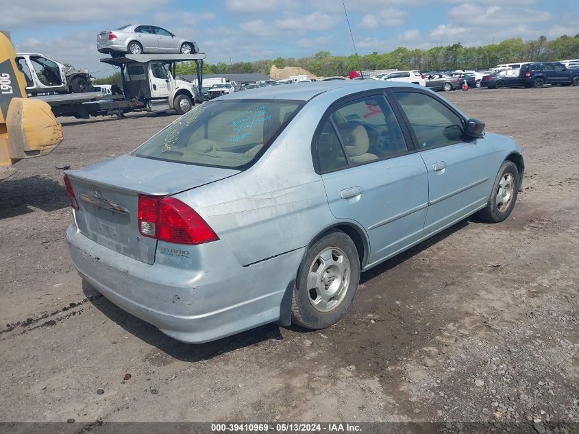 2003 Honda Civic Hybrid VIN: JHMES96613S023309 Lot: 39410969