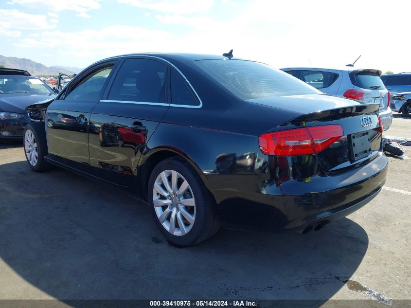 2013 Audi A4 2.0T Premium VIN: WAUAFAFL7DN029205 Lot: 39410975