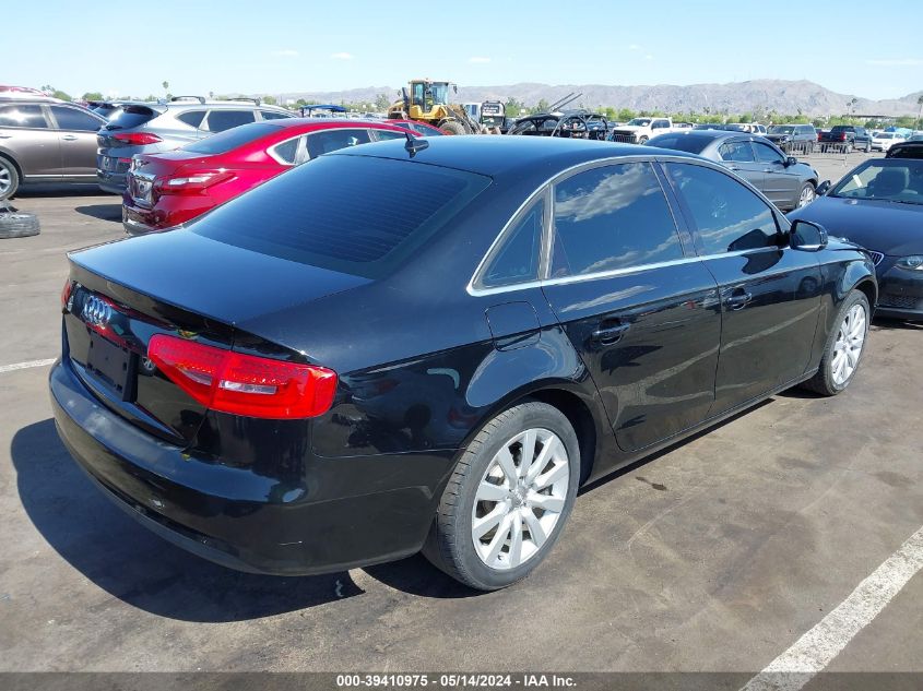 2013 Audi A4 2.0T Premium VIN: WAUAFAFL7DN029205 Lot: 39410975