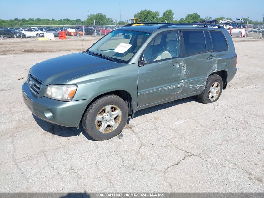 2005 Toyota Highlander VIN: JTEGD21AX50114242 Lot: 39411037