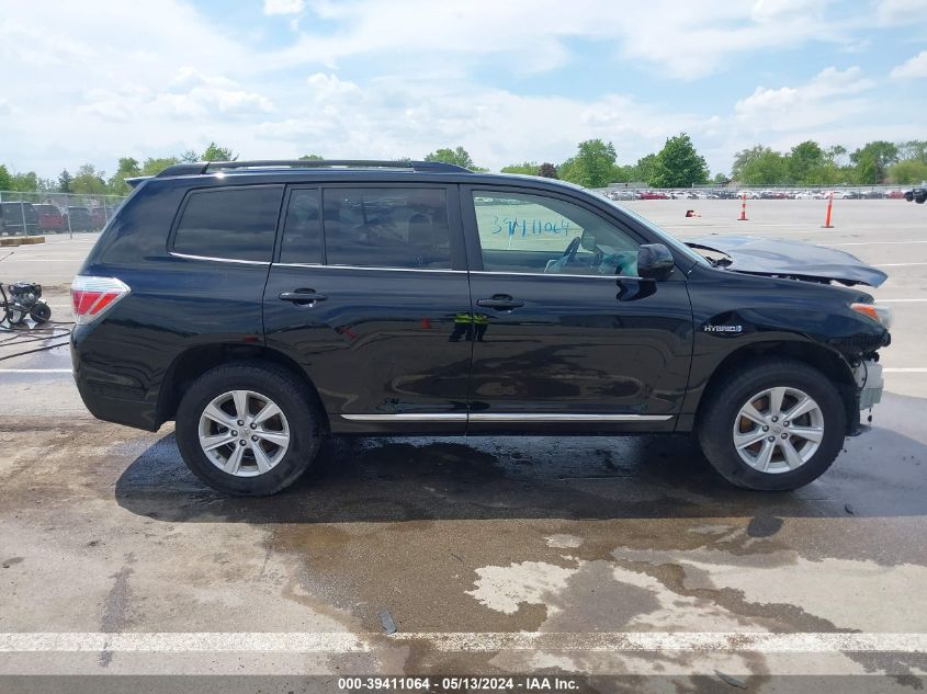 2012 Toyota Highlander Hybrid Base V6 VIN: JTEBC3EH6C2005613 Lot: 39411064