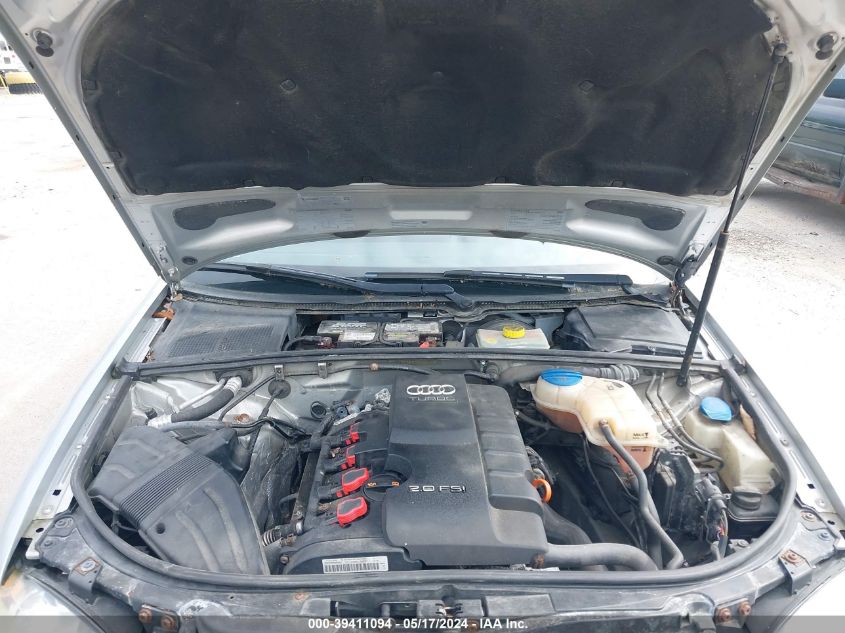 2007 Audi A4 2.0T VIN: WAUDF78E87A133034 Lot: 39411094