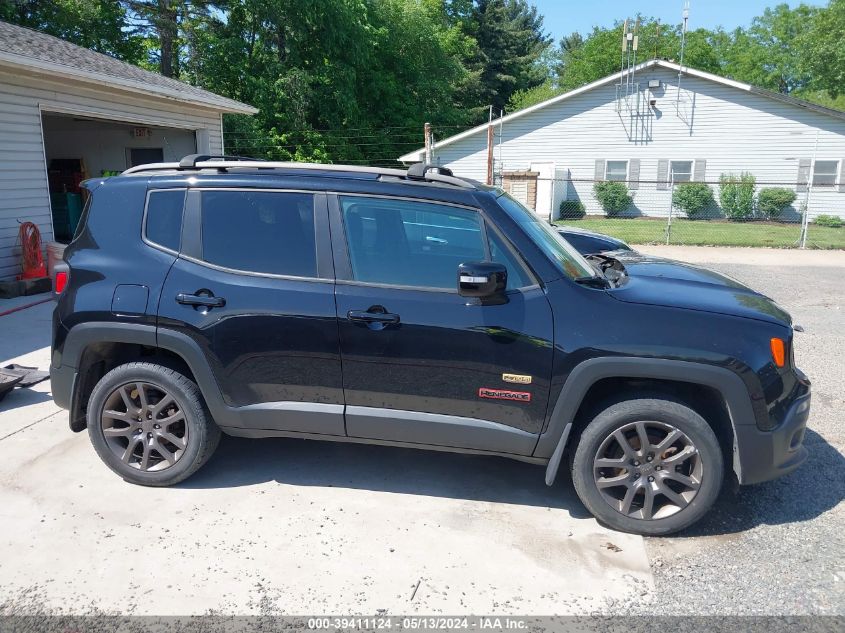 2016 Jeep Renegade 75Th Anniversary VIN: ZACCJBBT7GPD63865 Lot: 39411124