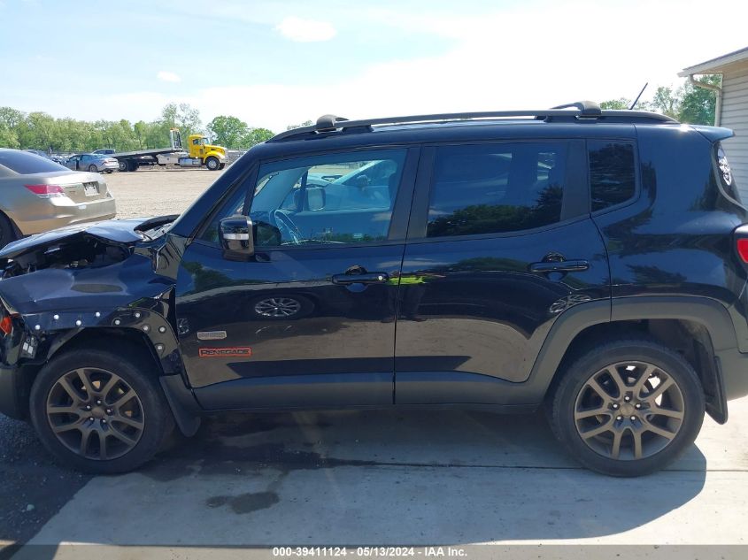 2016 Jeep Renegade 75Th Anniversary VIN: ZACCJBBT7GPD63865 Lot: 39411124