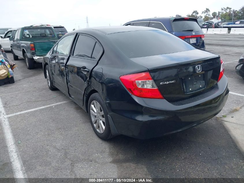 2012 Honda Civic Ex VIN: 19XFB2F88CE341672 Lot: 39411177