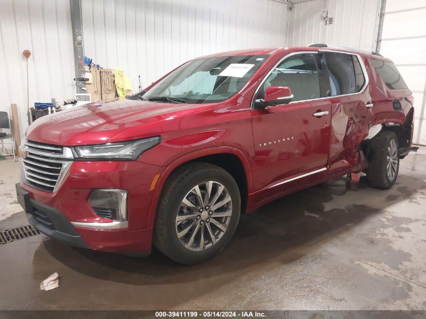 2022 Chevrolet Traverse Awd Premier VIN: 1GNEVKKW5NJ147671 Lot: 39411199