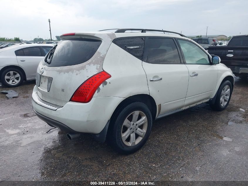 2006 Nissan Murano S VIN: JN8AZ08T46W407161 Lot: 39411228