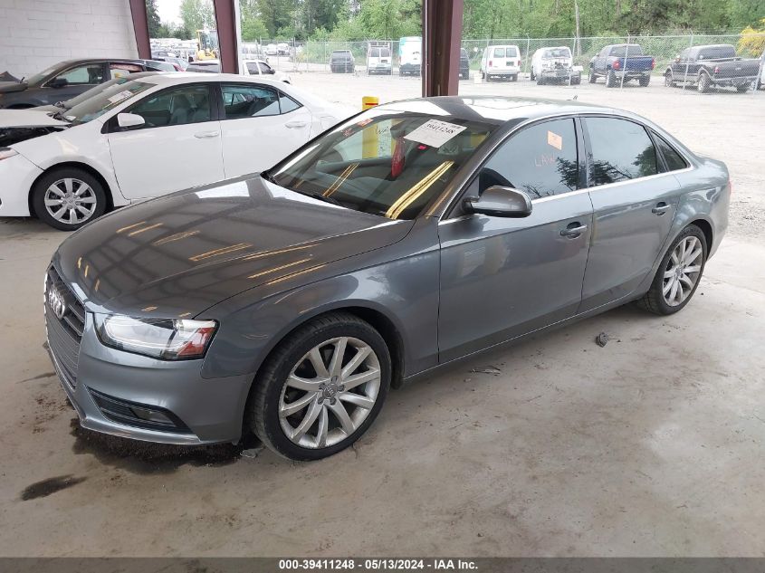 2013 Audi A4 2.0T Premium VIN: WAUFFAFL2DN038271 Lot: 39411248