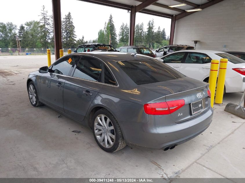 2013 Audi A4 2.0T Premium VIN: WAUFFAFL2DN038271 Lot: 39411248