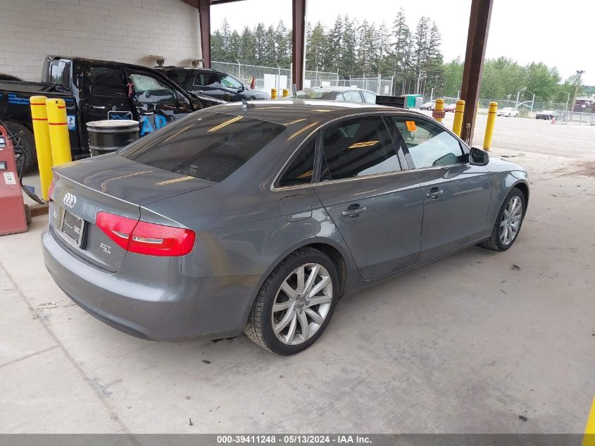 2013 Audi A4 2.0T Premium VIN: WAUFFAFL2DN038271 Lot: 39411248