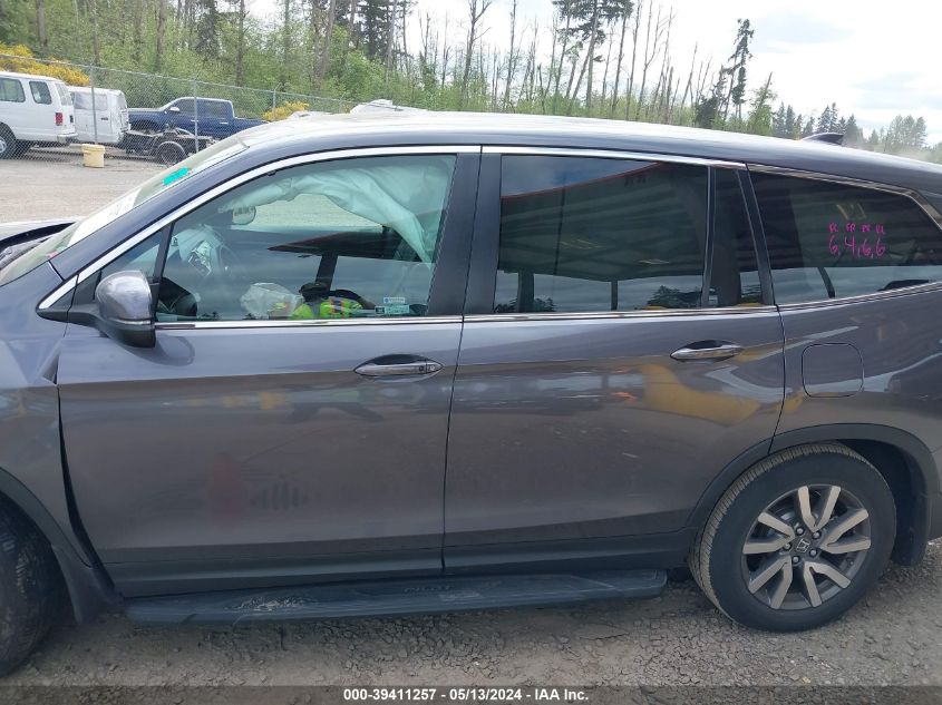 2019 Honda Pilot Ex-L VIN: 5FNYF6H49KB025401 Lot: 39411257