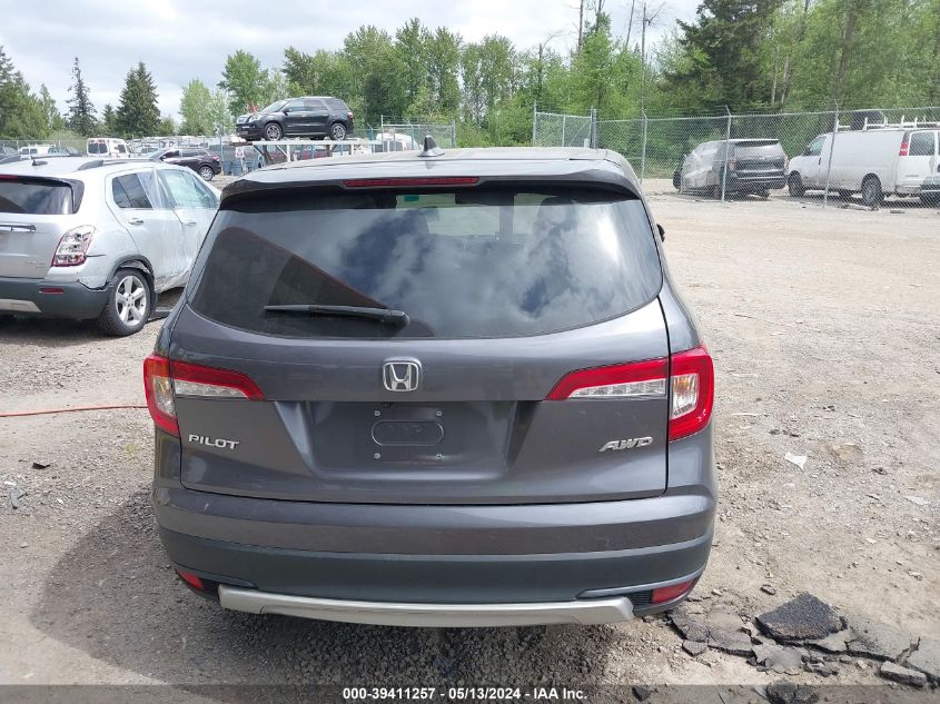 2019 Honda Pilot Ex-L VIN: 5FNYF6H49KB025401 Lot: 39411257