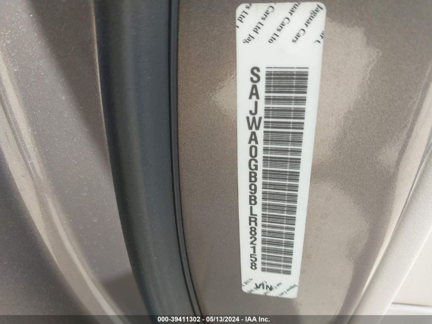 2011 Jaguar Xf Premium VIN: SAJWA0GB9BLR82158 Lot: 39411302