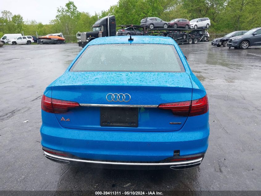 2022 Audi A4 Premium Plus 45 Tfsi S Line Quattro S Tronic VIN: WAUEAAF4XNN011274 Lot: 39411311