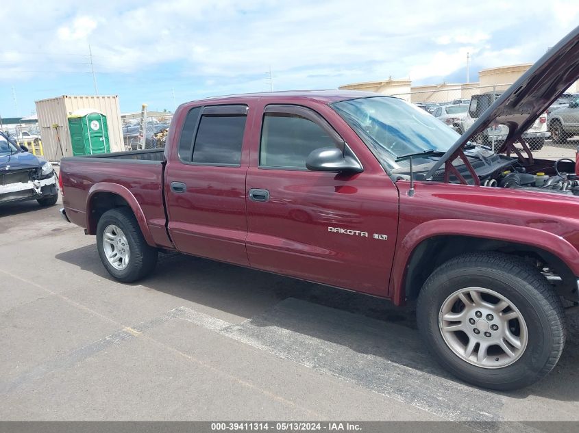 2002 Dodge Dakota Slt VIN: 1B7HL48X62S719733 Lot: 39411314