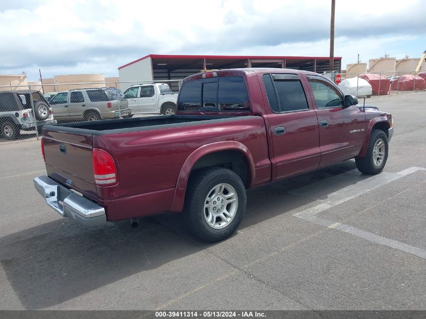 2002 Dodge Dakota Slt VIN: 1B7HL48X62S719733 Lot: 39411314