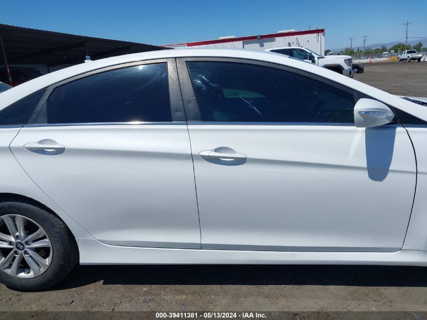 2014 Hyundai Sonata Gls VIN: 5NPEB4AC2EH820722 Lot: 39411381